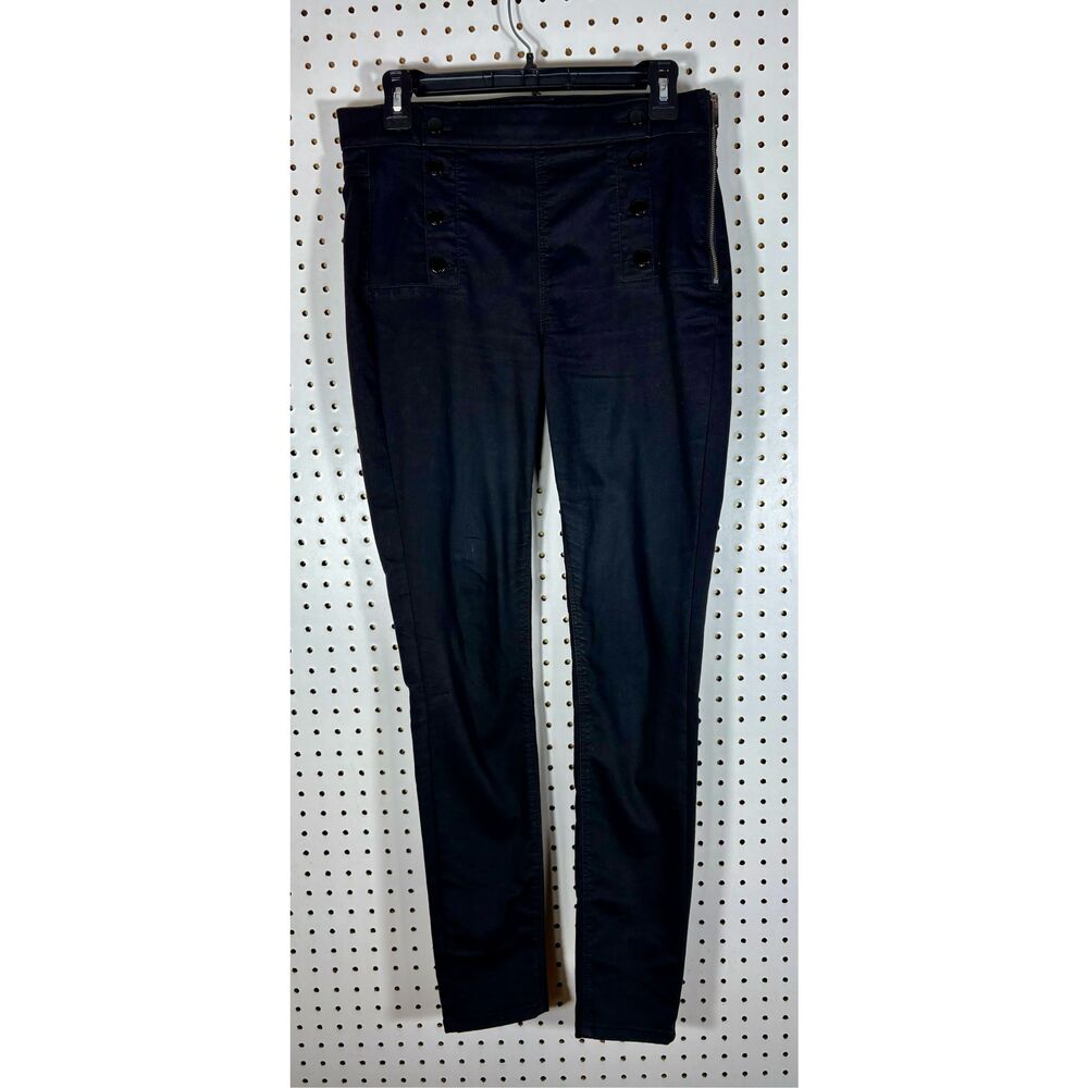 Karen Millen button front side zipper pull on pants size 8